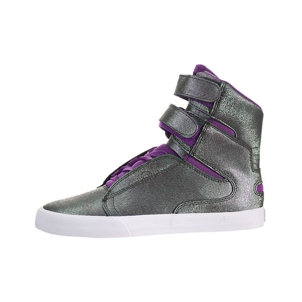 Supra Womens Society II High Top Shoes - Purple | Canada J9995-6P05